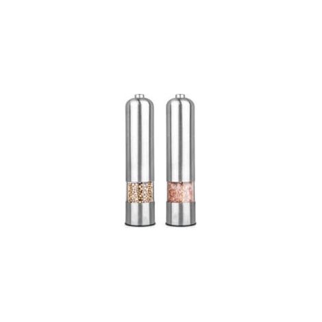 Moulin à sel et poivre électrique, à piles, lame de meulage en céramique, secoueur automatique en acier inoxydable (1/5)
