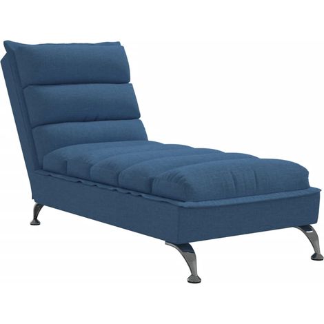 Chaise longue chaise longue para interior con cojines en tela azul DEC026062 (1/5)