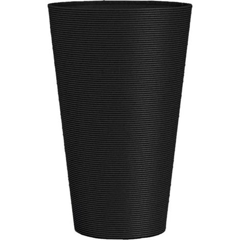 Vaso da fiori alto - GARDEN ID - Green Care Sense Alto Nero-Antracite - 55 cm - Garanzia 10 anni - 100% riciclato - Resistenza UV e gelo