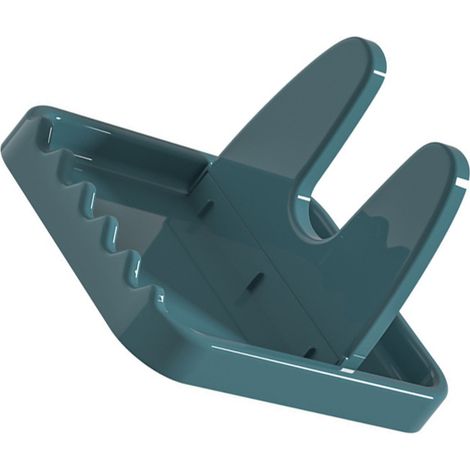 Soporte plegable para tapas y platos, organizador de cocina (azul)