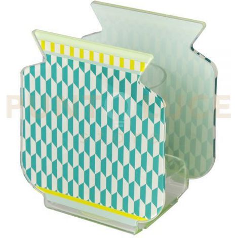 VASETTO 'NIZZA' SPECIAL MOMENTS IN CRISTALLO ACRILICO DECORATO VERDE