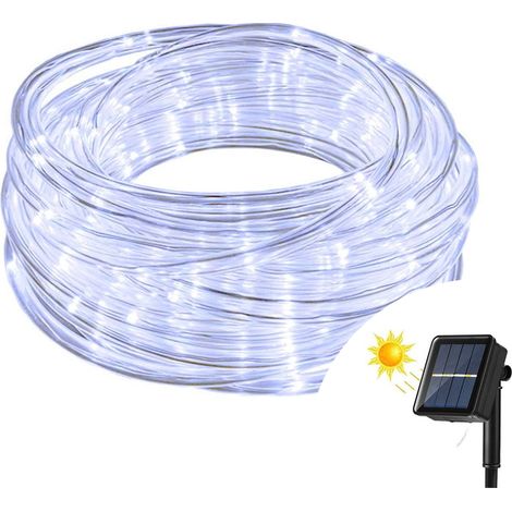 Tubo luminoso con pannello solare 20 metri da esterno 400 Led Bianco Freddo Wisdom (1/5)