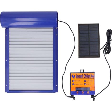 Automatischer Hühnerstalltüröffner, solarbetrieben, täglich programmierbarer Timer (1/5)