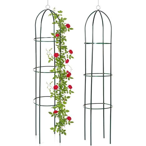 Pergola da giardino, colonna, obelisco, palo, supporto per piante, 194 cm (1/5)