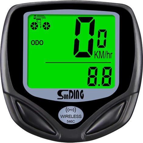 Compteur de vélo avec compteur de vitesse et totalisateur partiel, compteur de vélo sans fil et étanche (1/2)