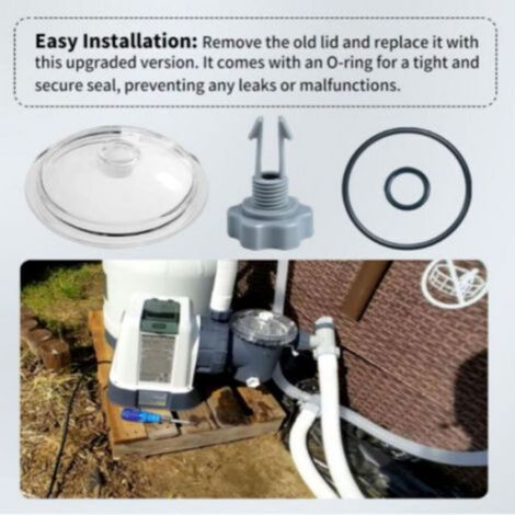 Couvercle de pompe de piscine, filtre de filtration puissant pour sable Intex SF80110-1, durable et facile à installer, pièces de (1/4)