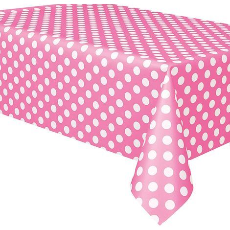 1PC (pink) Rectangular polka dot tablecloth 137 x 183 cm (1/3)