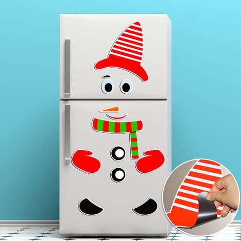 Autocollant Magnetique Bonhomme De Neige - Étanche PVC - Pour Réfrigérateur Mur Machine À Laver - 1 Pièce (1/5)