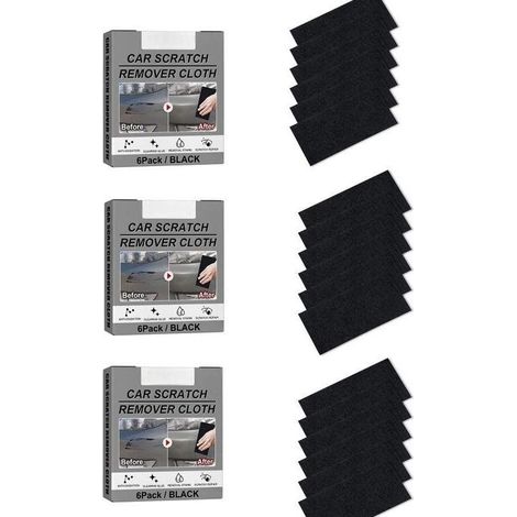 Lot de 18 Nano Sparkle Cloth pour la réparation des rayures de voiture,Nano Magic Cloth Multipurpose Car Scratch Remover for Repair Light Scratch Paint,Paint Care,Car Cleaning (1/4)