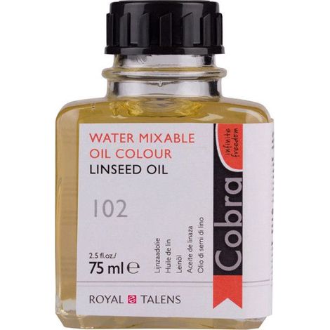 Huile de Lin - Diluant à l'eau - Peinture à l'huile - Cobra - Flacon 75ml