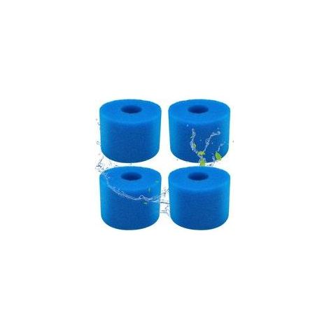 Lot de 4 filtres de Piscine en Mousse Filtre pour Intex Type S1 - Filtre en Mousse pour Spa, Piscine - Réutilisables et lavables - Éponge de Filtration de Type S1(4 pièces) (1/5)