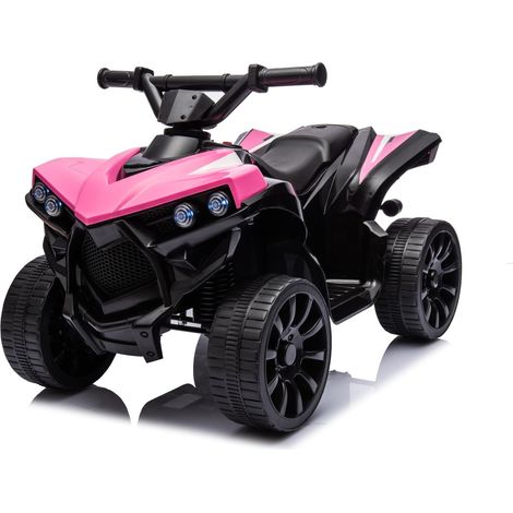 Quad Eléctrico Infantil, Coche Eléctrico para Niños con LED y Música, 1.5-3 km/h, Bocina, ATV para Niños 3+, Rosa (1/4)