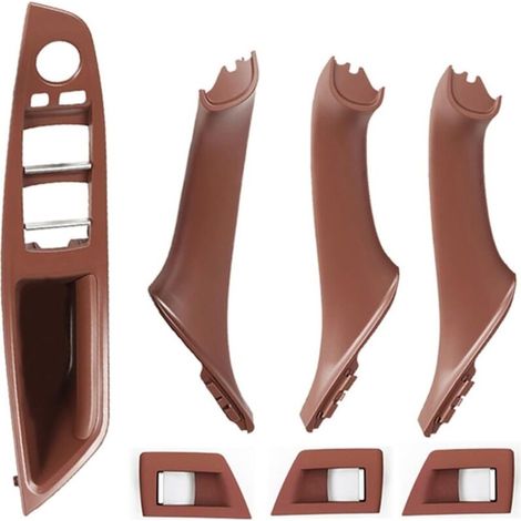 Red-Brown Poignée Porte Pour BMW 5 Serie F10 F11 520d 530d 535i 550i 51417225857 51417225853 Poignée Porte Intérieure Panneau Tirer Revêtement D'habillage Accessoires Voiture Porte Poignée (1/5)