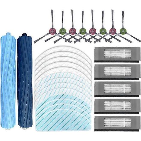 Filtre principal avec rouleau en caoutchouc, filtre latéral et filtre pour aspirateur Ecovacs Deebot Ozmo T9 Aivi + (1/2)