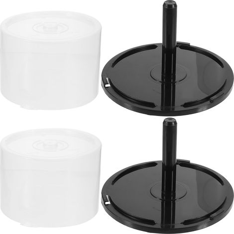 Seaux de Rangement pour CD Dvd en Plastique Capacité 50 Disques Lot de 2 Protège et Prolonge la Durée de Vie Organise Votre Collection sur Bureau ou Étagère (1/5)