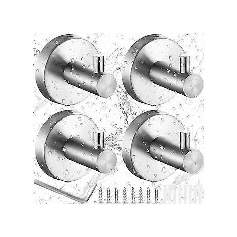 Edelstahl-Duschhaken zur Wandmontage, gebohrt, robust, extra rund