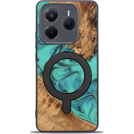 Custodia Bewood Unique per Xiaomi Redmi Note 14 5G - Turchese con MagSafe (1/3)