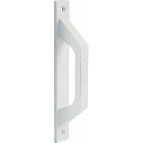 Poignée à lignes droites en aluminium blanc pour portes coulissantes ou rabattables de passage - 198 x 25 x 40 mm Poignée fonctionnelle et confortable (1/4)