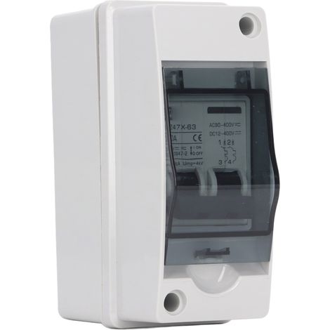 Solar-PV-Trennschalter 2-polig 40 A, IP65 wasserdicht, PA66-Gehäuse, Miniatur-Leistungsschalter, DC 12–400 V, AC 90–400 V (1/5)