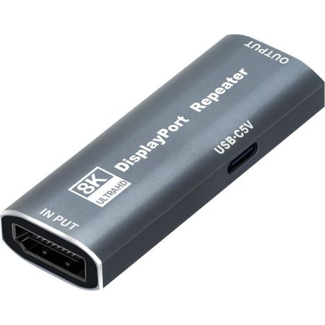 Amplificateur de signal DisplayPort, câble d'extension mâle-mâle Plug & Play, pour gaming, réalité virtuelle et cinéma maison (1/5)