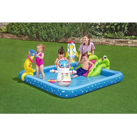 TRADE SHOP - Play Center Piccolo Astronauta Gonfiabile 228x206x84 Cm Piscina Giardino 53126 - (1/5)