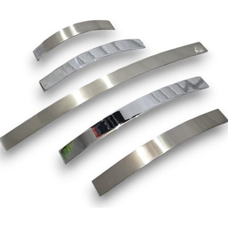 Maniglie per Mobili Armadi Manigliette Piatte Acciaio Lucido Satinato - Taglia: 320mm - Colore: Cromo Lucido