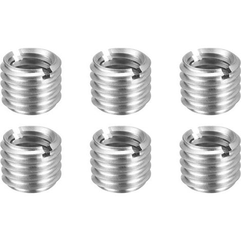 Lot de 6 inserts de réparation de filetage M10 x 1 virgule 5 mâle vers M8 x 1 virgule 25 filetage femelle 8 mm de long en acier (1/5)