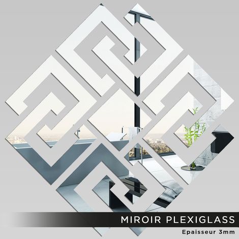 Miroir Plexiglass - Losange design - 120x122 cm (1/2)
