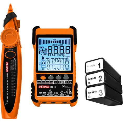 500m Portable Cable Tester, Digital Analog Search, POE Test Cable, Coupling ID, Coupling Sensitivity, Adjustable Network Cable Length, Open Short Circuit Measurement, Trackers (1/5)