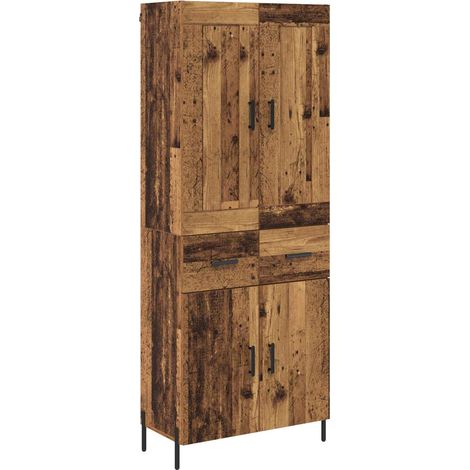 2 pcs Armoires Hauts de rangement - Armoires De Chambre Bois Ancien Bois d'ingénierie fr6776 - Maison La Vie (1/5)