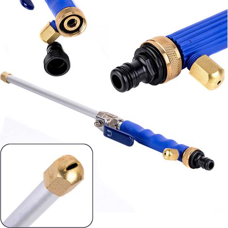 Lance haute pression pour voiture, pistolet de lavage jardin, buse de jet, pulvérisateur d'eau, outil d'arrosage, nettoyeur puissant (1/5)