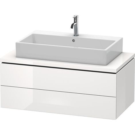 Meuble bas console L-CUBE 400x1020x547mm blanc brillant lack