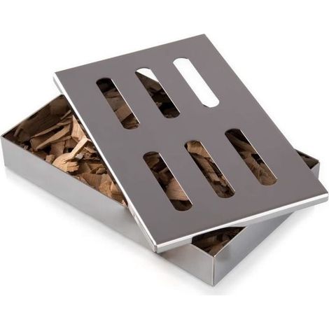 Générateur de fumée froide, fumoir à copeaux de bois, boîtier rectangulaire en inox pour viande, poisson et légumes. (1/4)