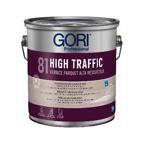 GORI 81 HIGH TRAFFIC vernice parquet alta resistenza, mobili e scale incolore lucida 5 lt