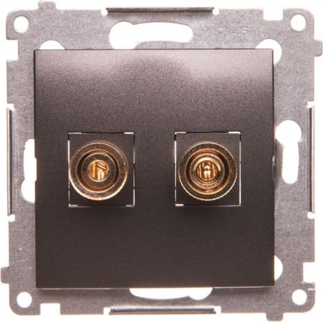 Simon 54 Premium Presa per altoparlante singolo (modulo) fino a 6 mm2, antracite (metallizzato) DGL2.01/48