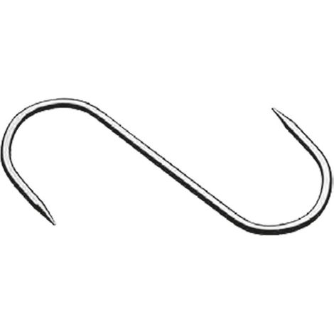 1CF GANCIO FISSO 2 punte - mm 140 x 5 cf. 10 pz
