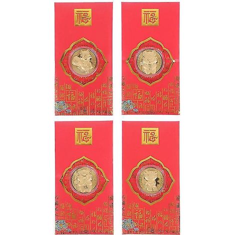 4 enveloppes rouges du Nouvel An