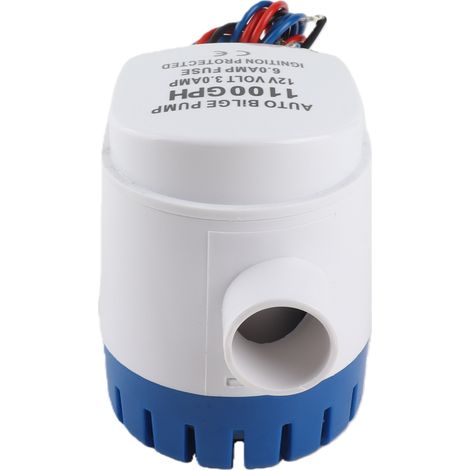 Pompe de cale automatique 12V 1100GPH submersible pour bateau avec interrupteur à flotteur, évacuation d'eau (1/5)