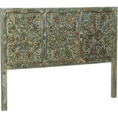 Cabezal de Madera artesanal azul 160x3x120h cm (1/5)