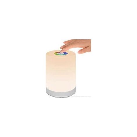 Luce notturna a LED, lampada da comodino intelligente, luminosità regolabile tramite touch, ricaricabile tramite USB, portatile, colori RGB variabili per bambini, camera da letto e campeggio - Crezuo
