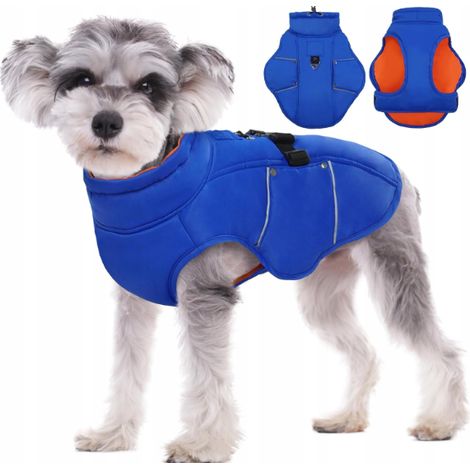 Winter-Hundejacke Größe L – wasserdicht, reflektierend mit Leinenhalterung (1/3)