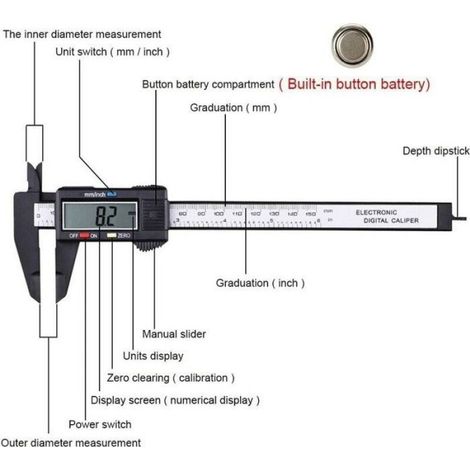 Caliper Électronique 150mm - - Micromètre Vernier - Écran LCD - Mesure Précise - Bricolage/Industrie (1/4)