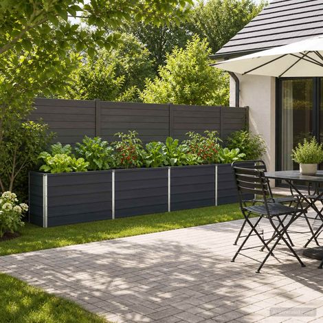 Jardin surélevé Anthracite 320 x 40 x 55 cm (1/5)