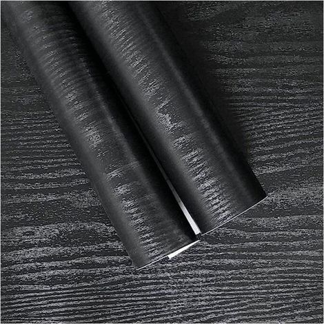 Black Furniture Sticker Paper 45X200cm PVC Wall Sticker Decoration for Kitchen Bedroom Living Room Furniture, 2pcs (1/4)