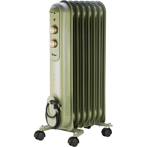Ardes AR4R07VIN Radiador de aceite Ardes Curvy 7 Retro 1500 W 7 elementos verde