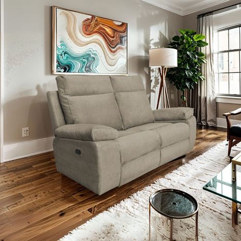 Divano 2 posti 2 recliner manuali Milano colore cappuccino (1/5)