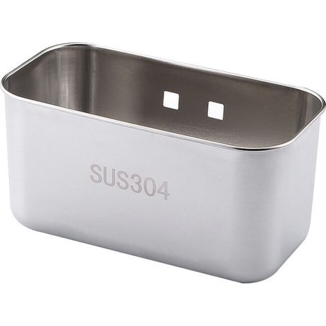 STAINLESS STEEL Kitchen Sink Sponge Holder Easy Installation, Adjustable Hanging Sponge Holder That Does Not Damage The Wall, Bath Sponge Holder Fits Most Round Faucets (1/4)