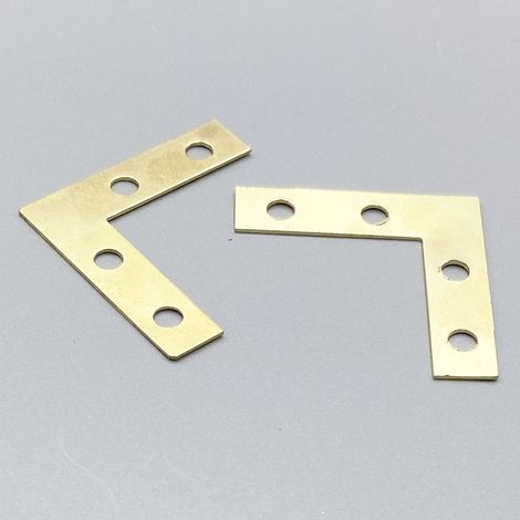 Quincaillerie pour cadre photo, équerre de fixation à angle droit 90° à quatre trous, petit connecteur de fixation en forme de L pour meubles en tôle d'acier, table, chaise, armoire (1/5)
