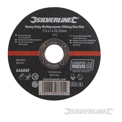 Disco da taglio multiuso piatto a sollecitazione severa ideale per smerigliatrici silverline
