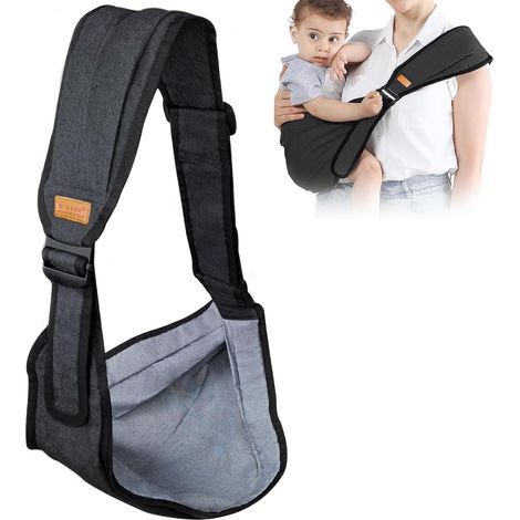 Portabebés envolvente transpirable - Fular ajustable con cierre lateral para recién nacidos y niños pequeños de hasta 20 kg (1/5)